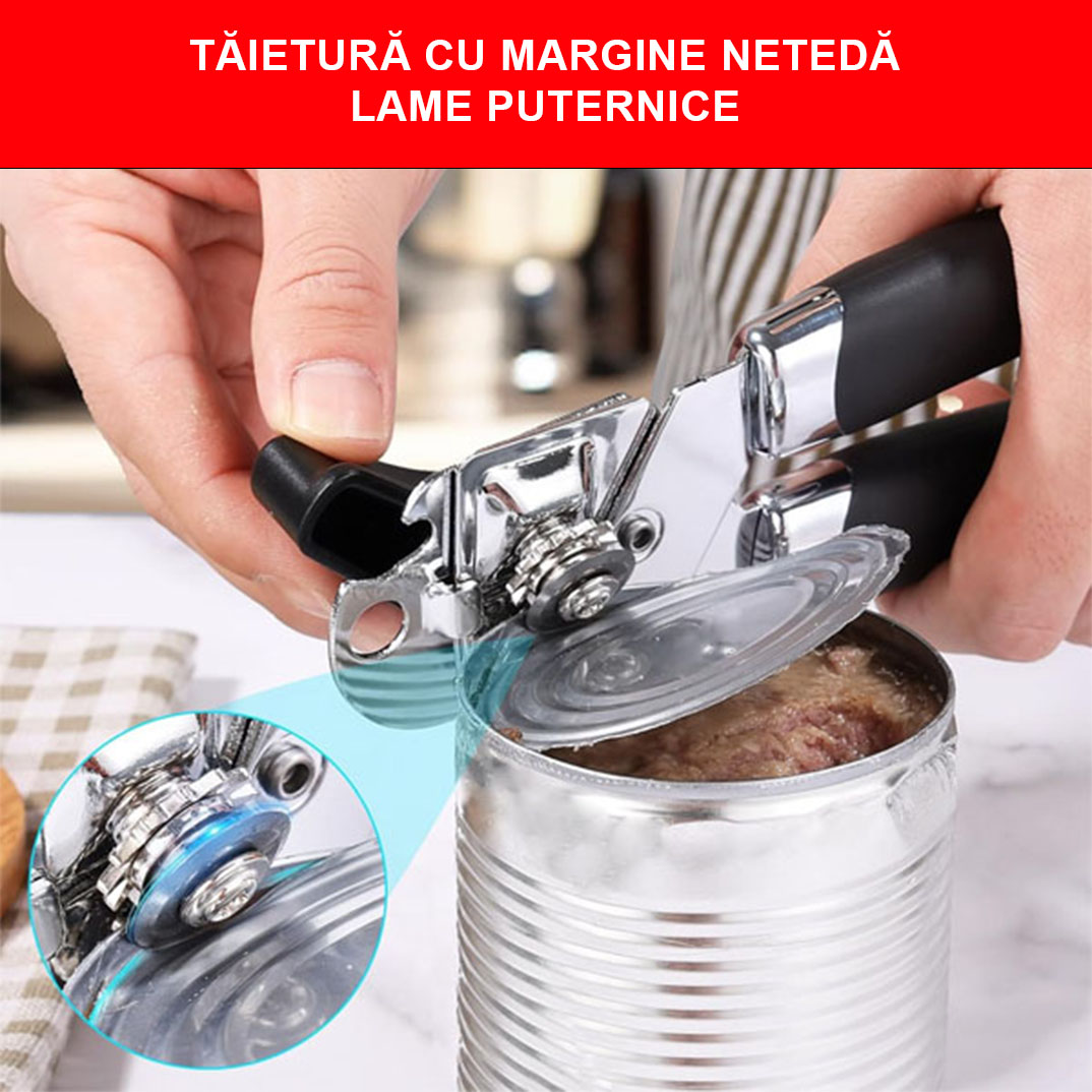 Set deschizatoare bucatarie premium – Tirbuson somelier lemn trandafir + Deschizator conserve inox multifunctional - imagine 16