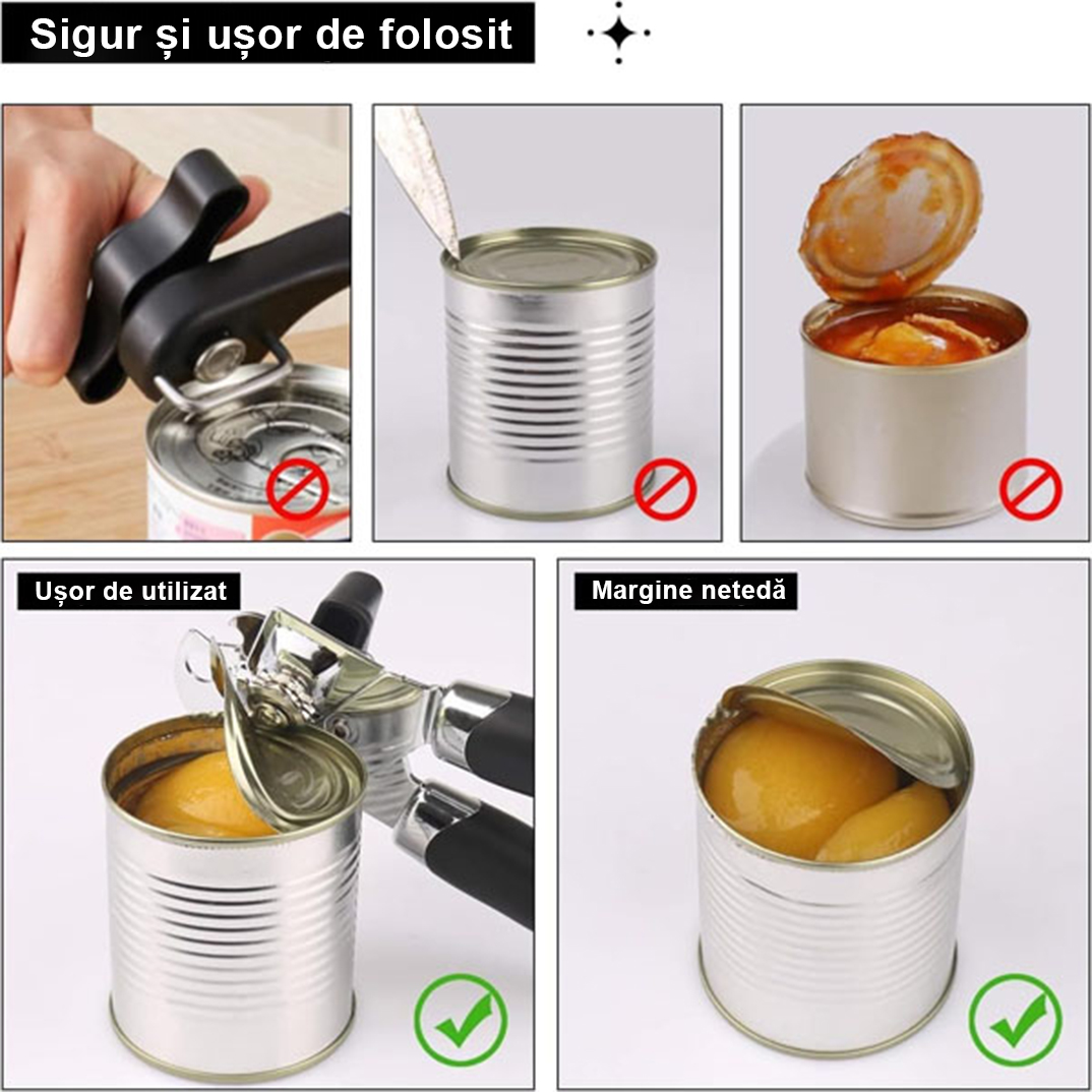 Set deschizatoare bucatarie premium – Tirbuson somelier lemn trandafir + Deschizator conserve inox multifunctional - imagine 23