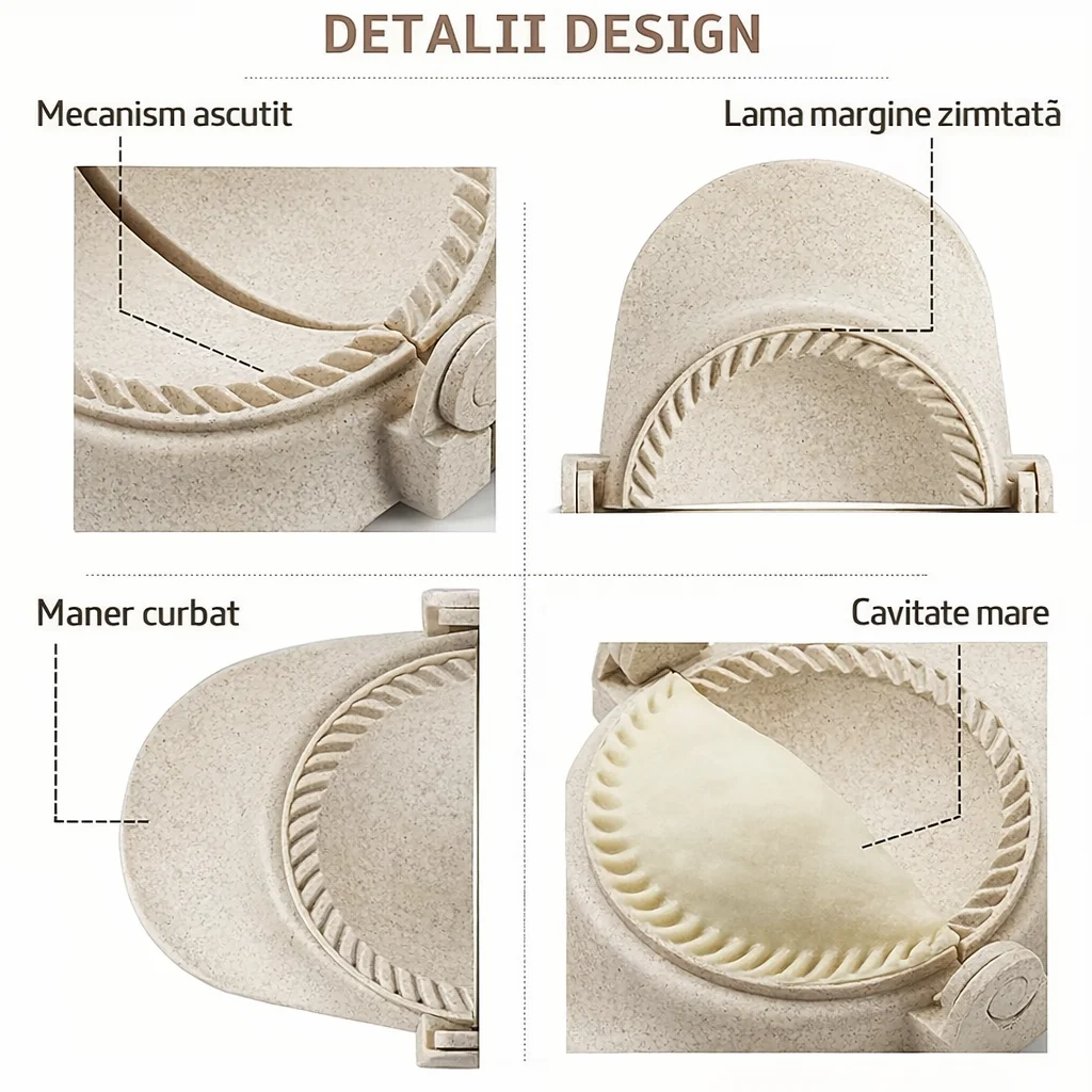 Set forme bucatarie pentru aluat – 3 matrite galuste, ravioli, empanadas + 12 forme metalice fursecuri (4 modele, 3 marimi) - imagine 5