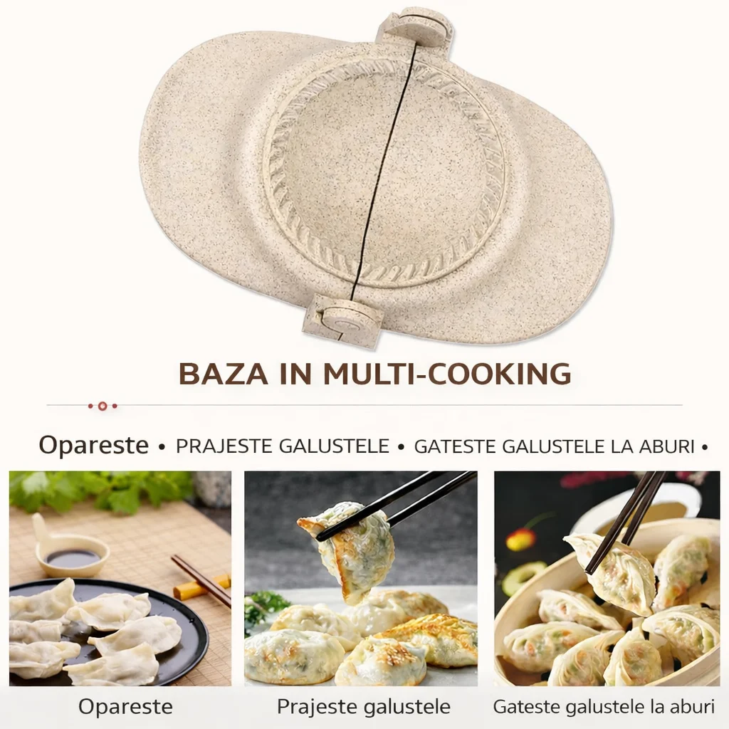 Set forme bucatarie pentru aluat – 3 matrite galuste, ravioli, empanadas + 12 forme metalice fursecuri (4 modele, 3 marimi) - imagine 8