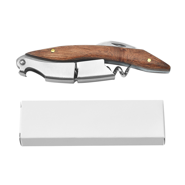 Set deschizatoare bucatarie premium – Tirbuson somelier lemn trandafir + Deschizator conserve inox multifunctional - imagine 14